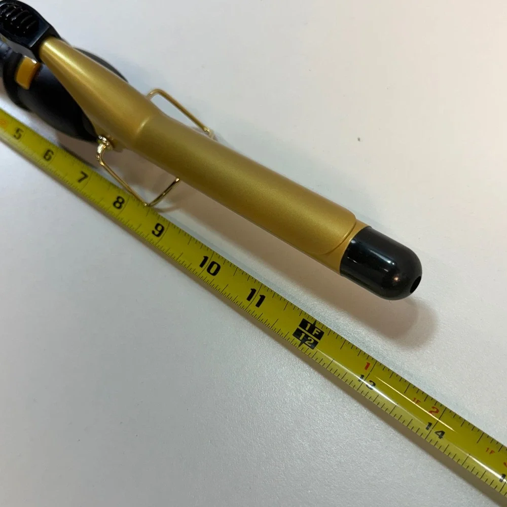 Jilbere De Paris Curling Iron 3/4 Inch Gold Ceramic Professional Wand JBP75S